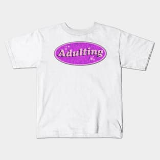 Adulting Slogan Flashback Vending Decal Style Kids T-Shirt